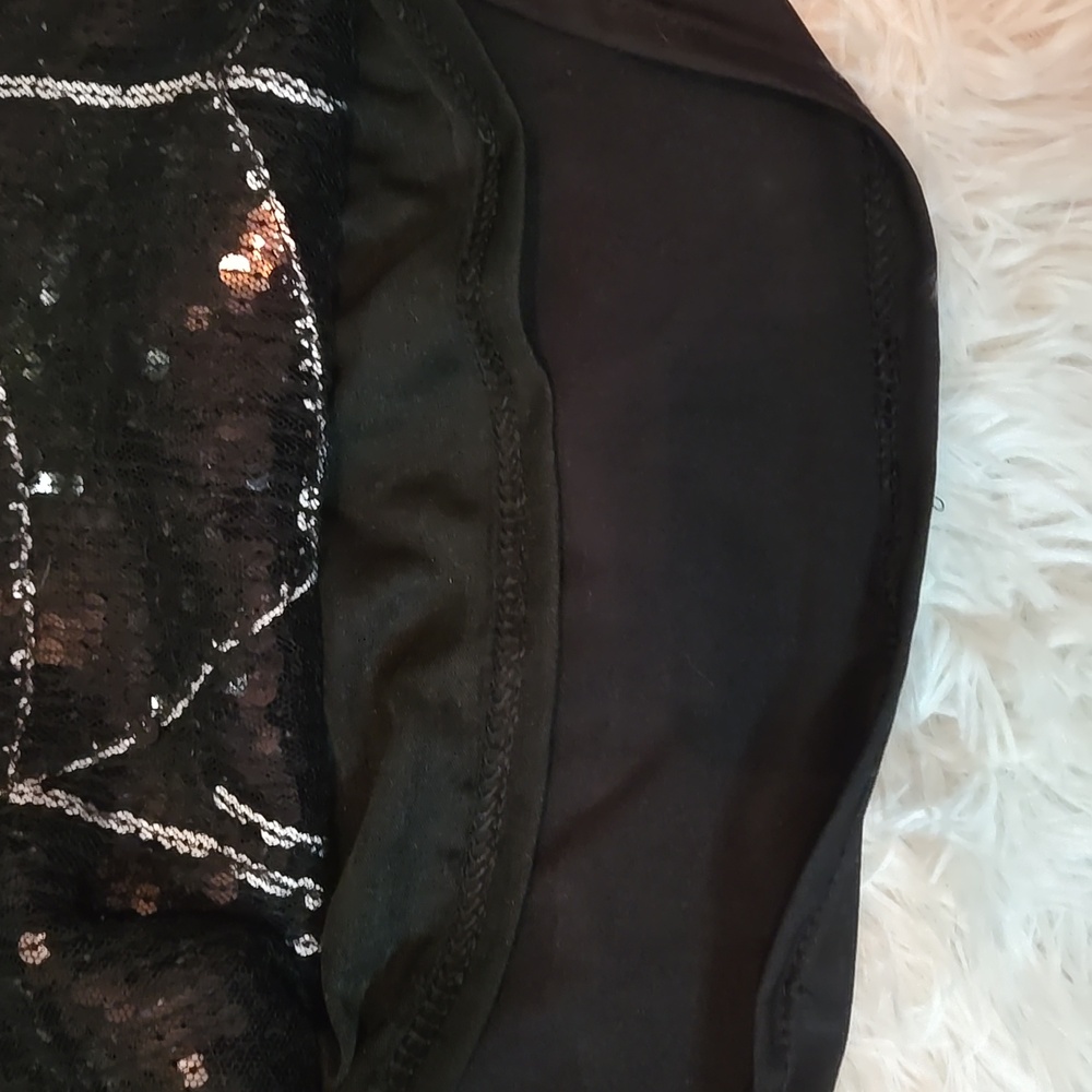 Black Spider Web Sequin  Dress - Picture 4 of 5